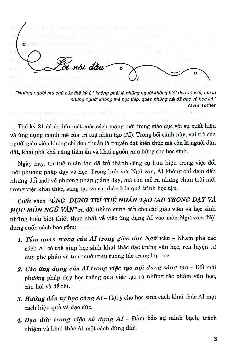 ỨNG DỤNG TRÍ TUỆ NHÂN TẠO (AI) TRONG DẠY VÀ HỌC MÔN NGỮ VĂN (Dành cho Giáo viên và học sinh)